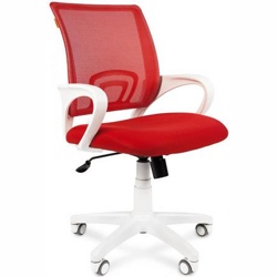 Офисное кресло Chairman 696 Россия белый пластик TW-19/TW-69 красный 7014837 - фото